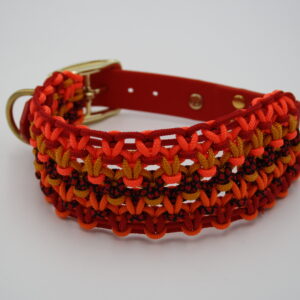 Makramee Biothane Halsband Sole leone