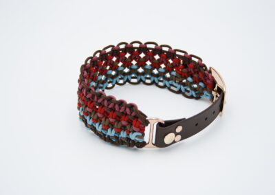 Makramee-Biothane Hundehalsband "Bruno's Choice"