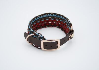 Makramee-Biothane Hundehalsband "Bruno's Choice"